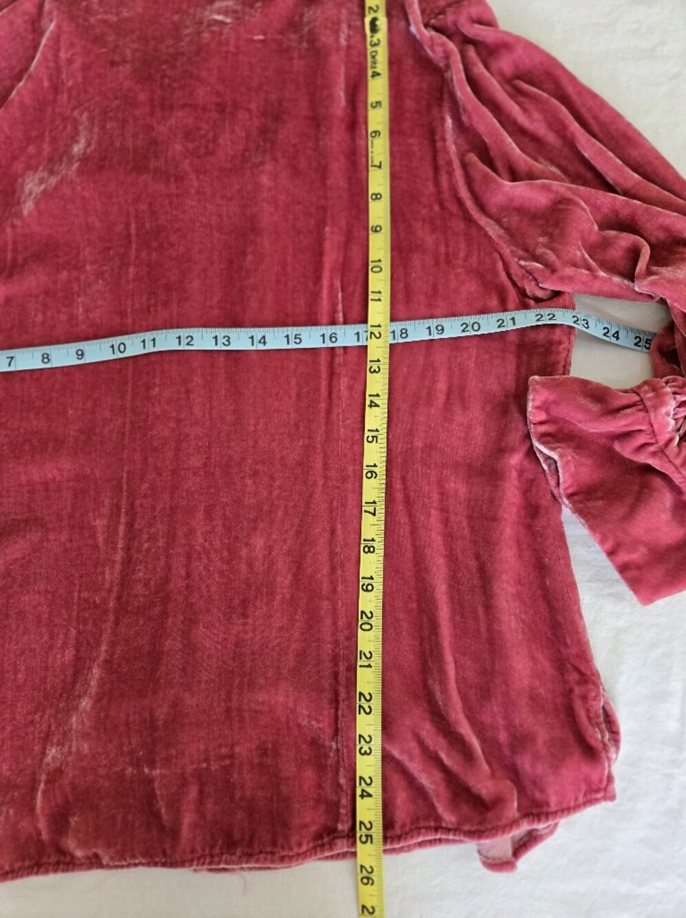 Dana Buchman Dusty Raspberry Velvet Ruffle-Trim Blouse - Picture 11 of 13